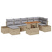 Tuin Sofa Set 8 st Beige en Grijs