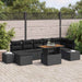 Tuin Sofa Set 8 st Zwart en Bruin