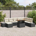 Tuinbankenset 9 st Zwart poly rattan