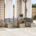 Tuinbankenset 9 st Beige poly rattan