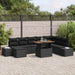 Tuinbankenset 9 st Zwart poly rattan