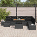 Tuinbankenset 9 st Zwart poly rattan