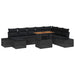 Tuinbankenset 9 st Zwart poly rattan