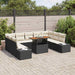 Tuinbankenset 10 st Zwart en Crème