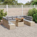 Tuinbankenset 10 st Beige en Grijs