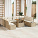 Tuinbankenset 10 st Beige en Crème