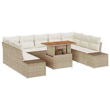 Tuinbankenset 10 st Beige en Crème