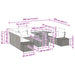 Tuin Sofa Set 10 st 9-Aantal zitplaatsen Zwart en Blauwgroen