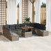 Tuin Sofa Set 11 st Grijs en Bruin