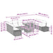 Tuin Sofa Set 11 st Grijs en Bruin