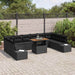 Tuin Sofa Set 11 st Zwart en Bruin