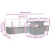 Tuinbankenset 5 st Zwart poly rattan