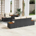 Tuinbankenset 6 st Zwart en Beige