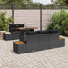 Tuinbankenset 6 st Zwart en Bruin