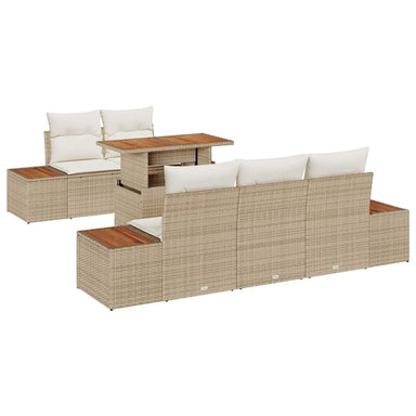 Tuinbankenset 6 st Beige en Crème