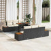 Tuinbankenset 7 st Zwart en Beige