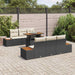 Tuinbankenset 7 st Zwart en Beige