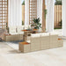 Tuinbankenset 7 st Beige en Crème