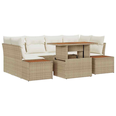 Tuinbankenset 9 st Beige en Crème