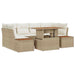 Tuinbankenset 9 st Beige en Crème