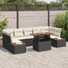 Tuinbankenset 8 st Zwart en Beige