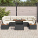 Tuinbankenset 8 st Zwart en Beige