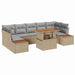 Tuinbankenset 8 st Beige en Grijs