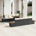 Tuinbankenset 9 st Zwart poly rattan