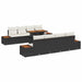 Tuinbankenset 9 st Zwart poly rattan