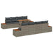 Tuinbankenset 9 st Grijs poly rattan