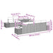 Tuinbankenset 9 st Grijs poly rattan