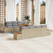 Tuinbankenset 9 st Beige poly rattan