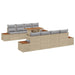 Tuinbankenset 9 st Beige poly rattan