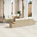 Tuinbankenset 9 st Beige poly rattan