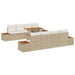 Tuinbankenset 9 st Beige poly rattan