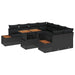 Tuinbankenset 9 st Zwart poly rattan