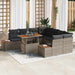 Tuinbankenset 9 st Grijs poly rattan