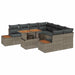 Tuinbankenset 9 st Grijs poly rattan