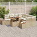Tuinbankenset 9 st Beige poly rattan