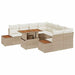 Tuinbankenset 9 st Beige poly rattan