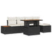 Tuinbankenset 6 st Zwart en Beige