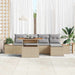 Tuinbankenset 6 st Beige en Grijs