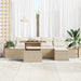 Tuinbankenset 6 st Beige en Crème