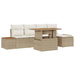 Tuinbankenset 6 st Beige en Crème