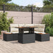 Tuinbankenset 5 st Zwart en Beige