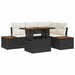 Tuinbankenset 5 st Zwart en Beige
