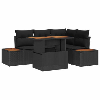 Tuinbankenset 5 st Zwart en Bruin
