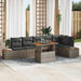 Tuinbankenset 7 st Grijs poly rattan