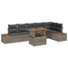 Tuinbankenset 7 st Grijs poly rattan
