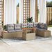 Tuinbankenset 7 st Beige poly rattan
